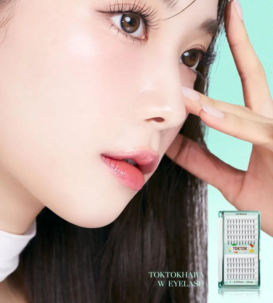 코링코 톡톡하라 더블유 속눈썹 블랙 혼합기획/9/10/11/12mm 중 택1 상세페이지 8
