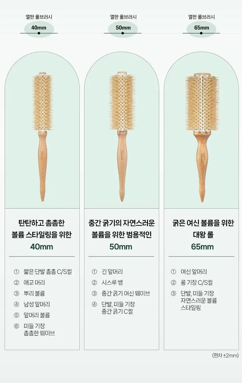 필리밀리 열판롤브러시 3종 택1(40mm/50mm/65mm) 상세페이지 14