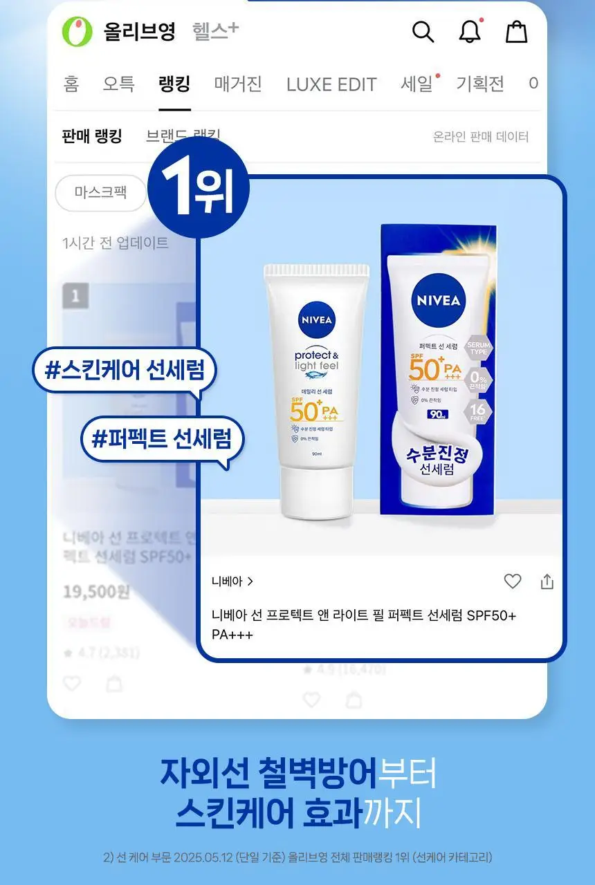 니베아 선 프로텍트 앤 라이트 필 퍼펙트 선세럼 SPF50+ PA+++ 상세페이지 4