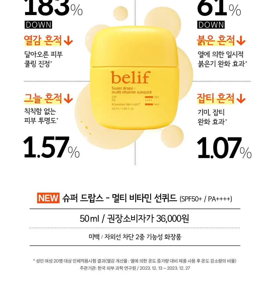 빌리프 슈퍼 드랍스 비타 흔적프루프 선퀴드 50ml 상세페이지 3