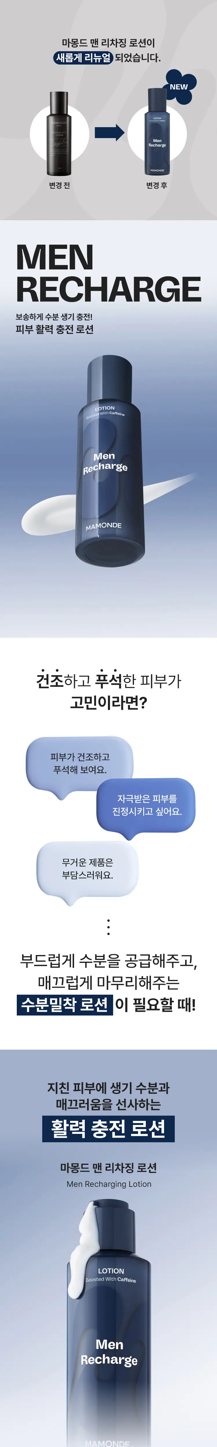 마몽드 맨 리차징 로션 150ml 상세페이지 1