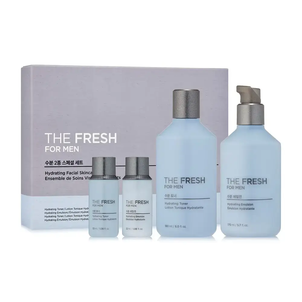 더페이스샵 더프레시 포맨 수분 2종 세트(토너180ml+에멀젼170ml+토너32ml+에멀젼32ml)