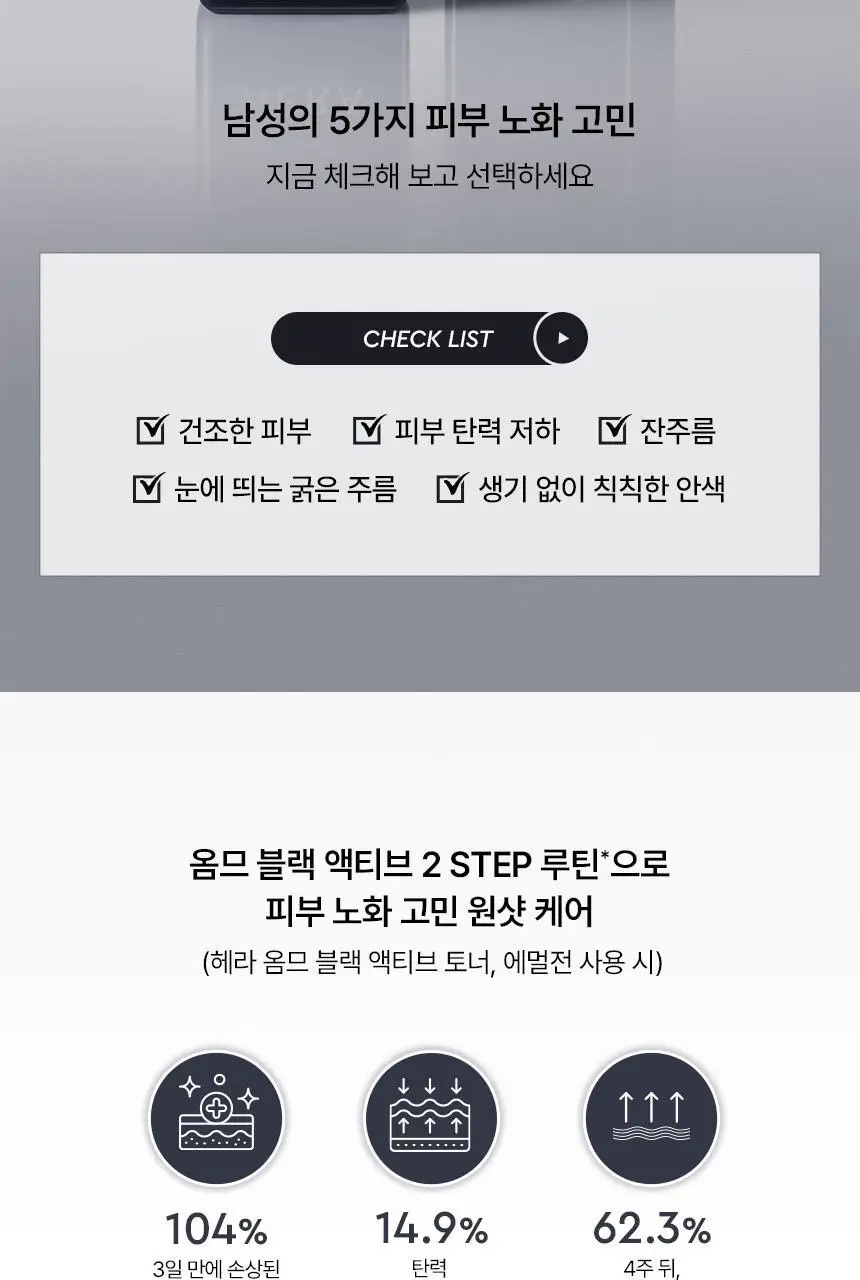 헤라 옴므 블랙 액티브 세트 2종(토너 125ml+에멀전 110ml) 상세페이지 6