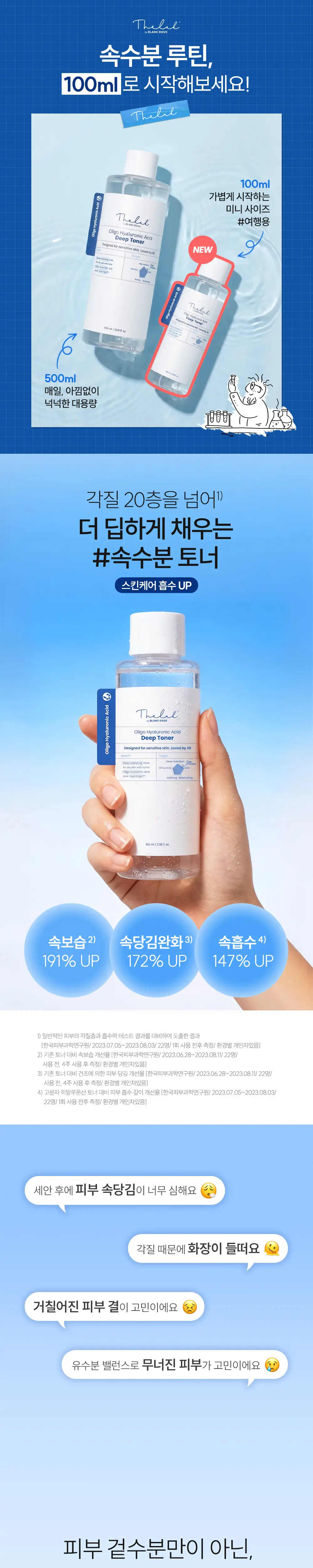 더랩바이블랑두 올리고 히알루론산 딥 토너 100ml 상세페이지 2
