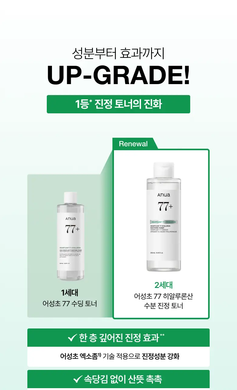 아누아 어성초 77 히알루론 수분 진정 토너 250ml 더블 기획 상세페이지 3