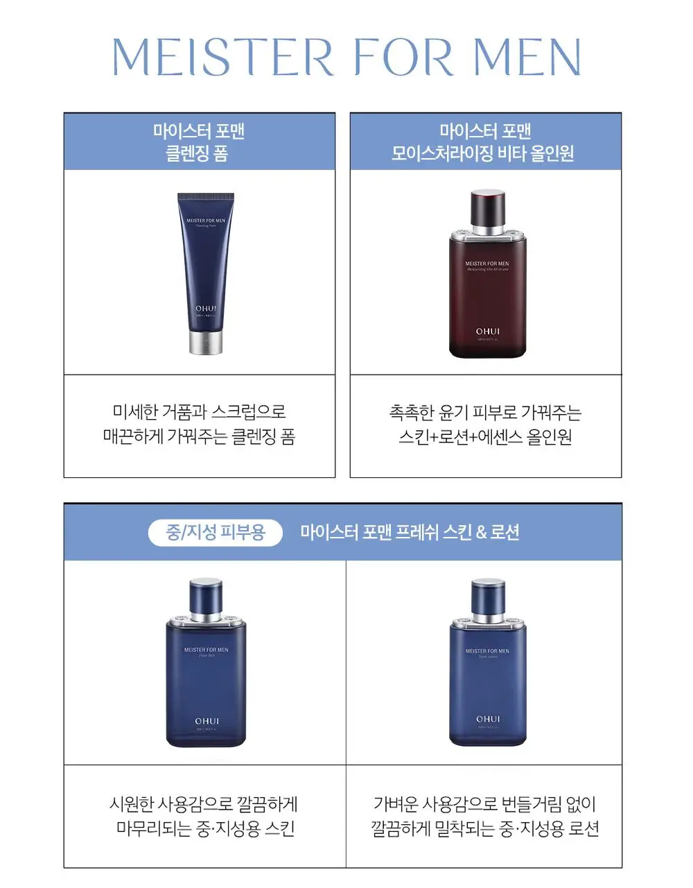 오휘 마이스터 포맨 하이드라 스킨 150ml 상세페이지 13