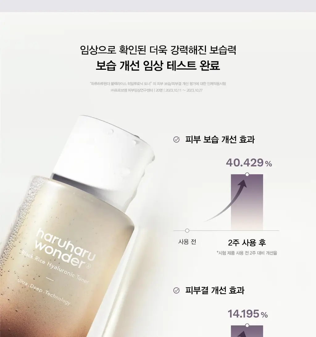 하루하루원더 블랙라이스 히알루로닉 토너 150ml 기획(+30ml) 상세페이지 6