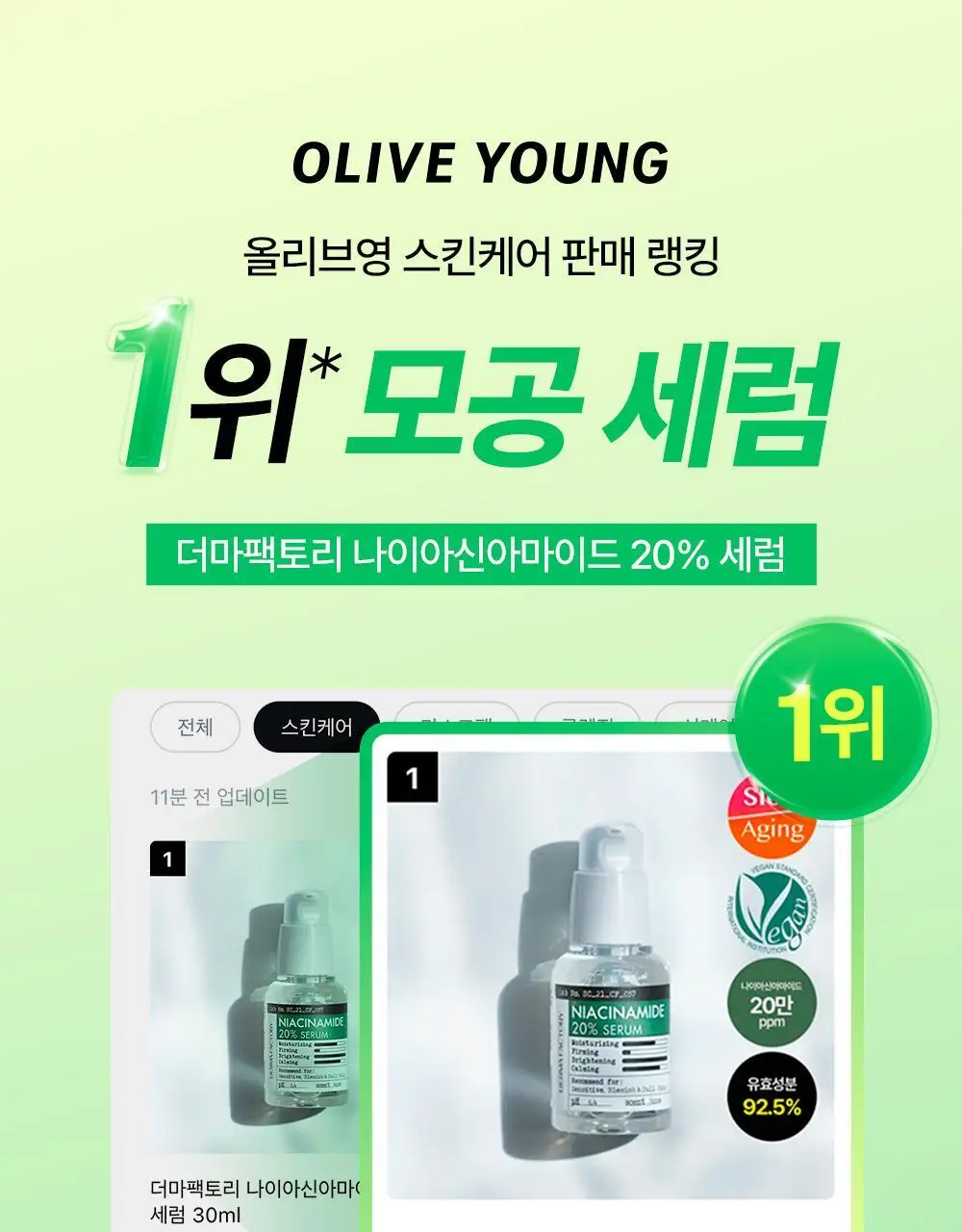 더마팩토리 나이아신아마이드 20% 세럼 30ml 상세페이지 1