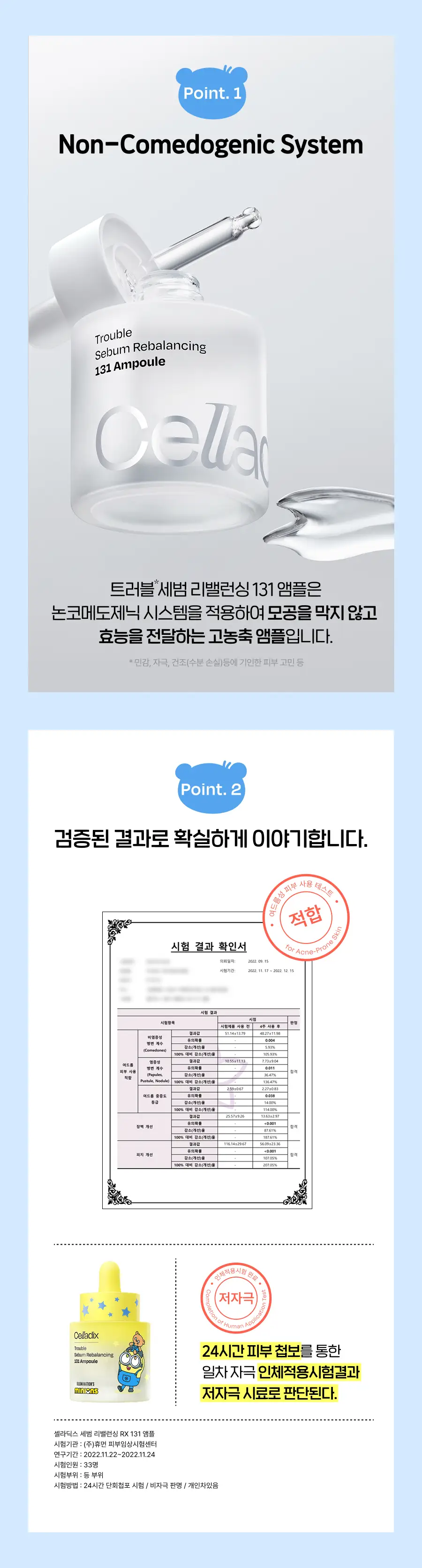 셀라딕스 세범 리밸런싱 RX 131 앰플 30ml 기획 (+미니언즈 키링) (미니언즈 콜라보) 상세페이지 21