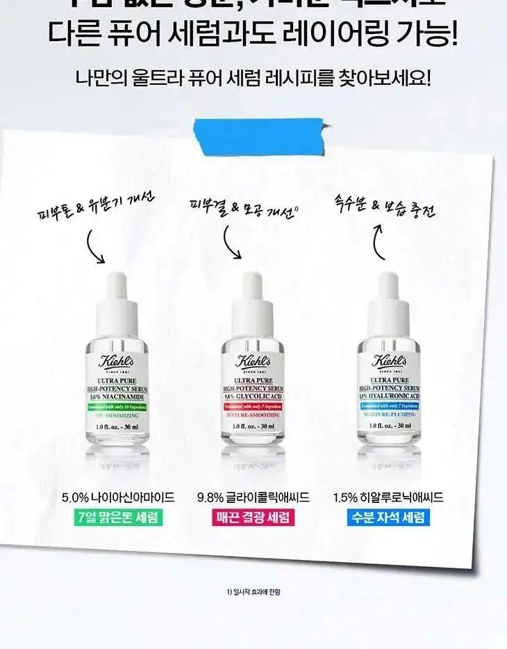 키엘 울트라 퓨어 세럼 30ml 2종 (나이아신아마이드/히알루로닉애씨드) 상세페이지 17