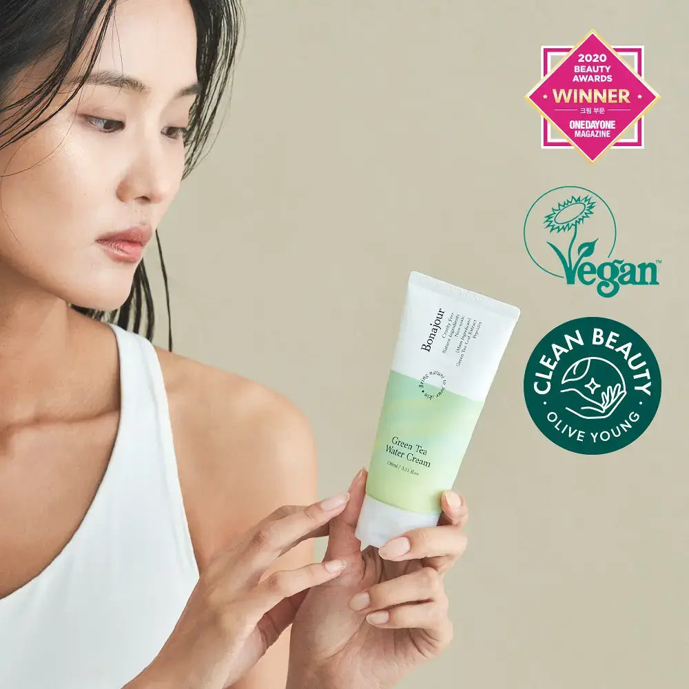 보나쥬르 비건 그린티 워터크림 100ml