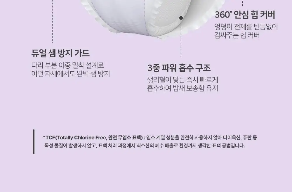 라엘 유기농 순면커버 입는오버나이트 6종 택1 상세페이지 11