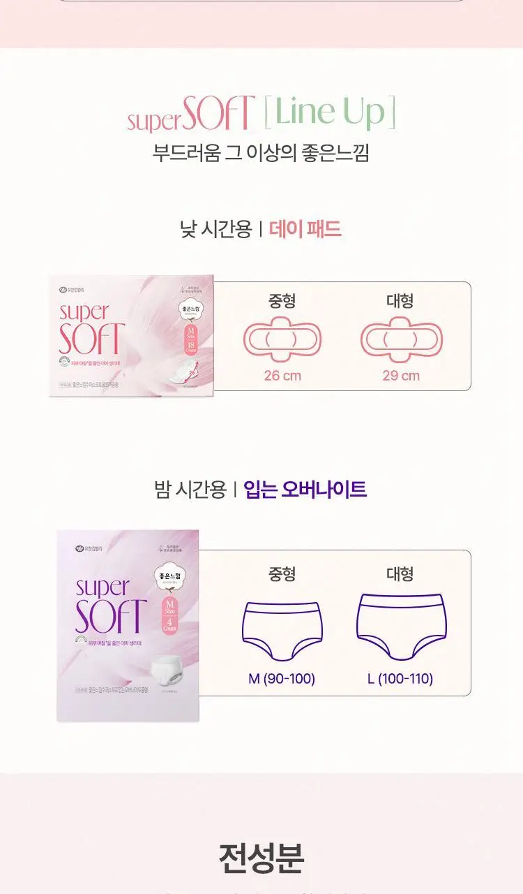 좋은느낌 수퍼소프트 생리대 (패드/입오버/라이너) 상세페이지 8