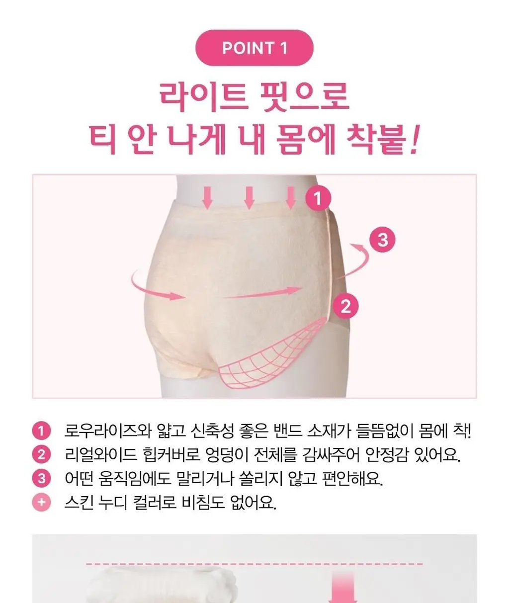 좋은느낌 입는 데이팬티 2종 택 1 (중형 / 대형 4P) 상세페이지 10