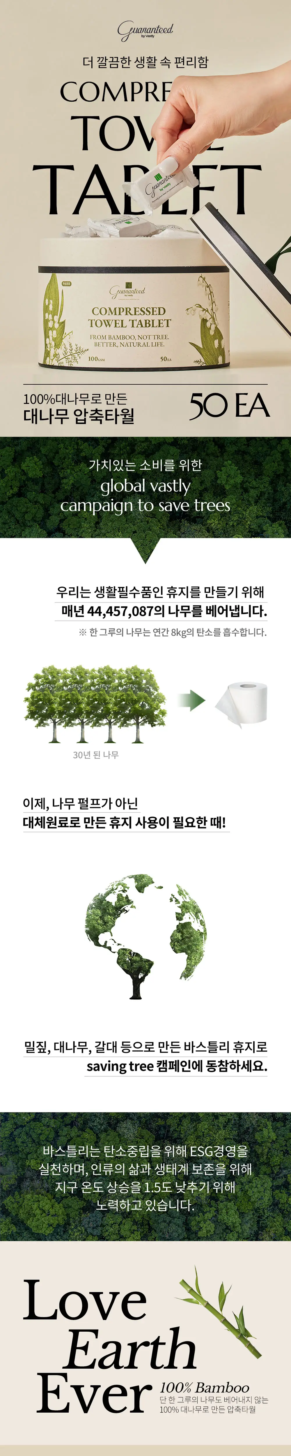 게런티드 바이 바스틀리 압축타올 원통형 50개입 2종 택 1 (일반/윈터블루에디션) 상세페이지 5