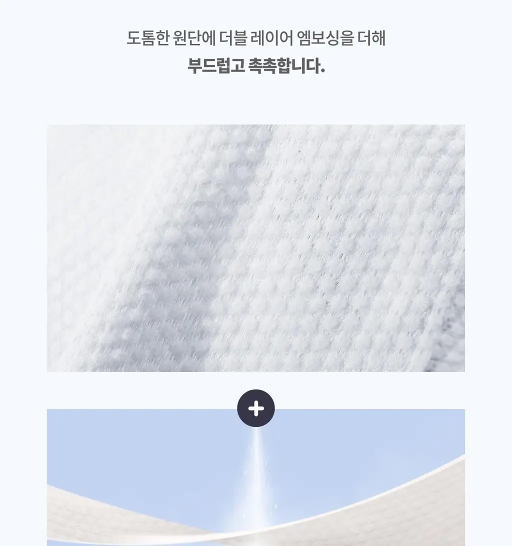 깨끗한나라 페퍼민트 엠보싱 물티슈 캡형 70매 상세페이지 3
