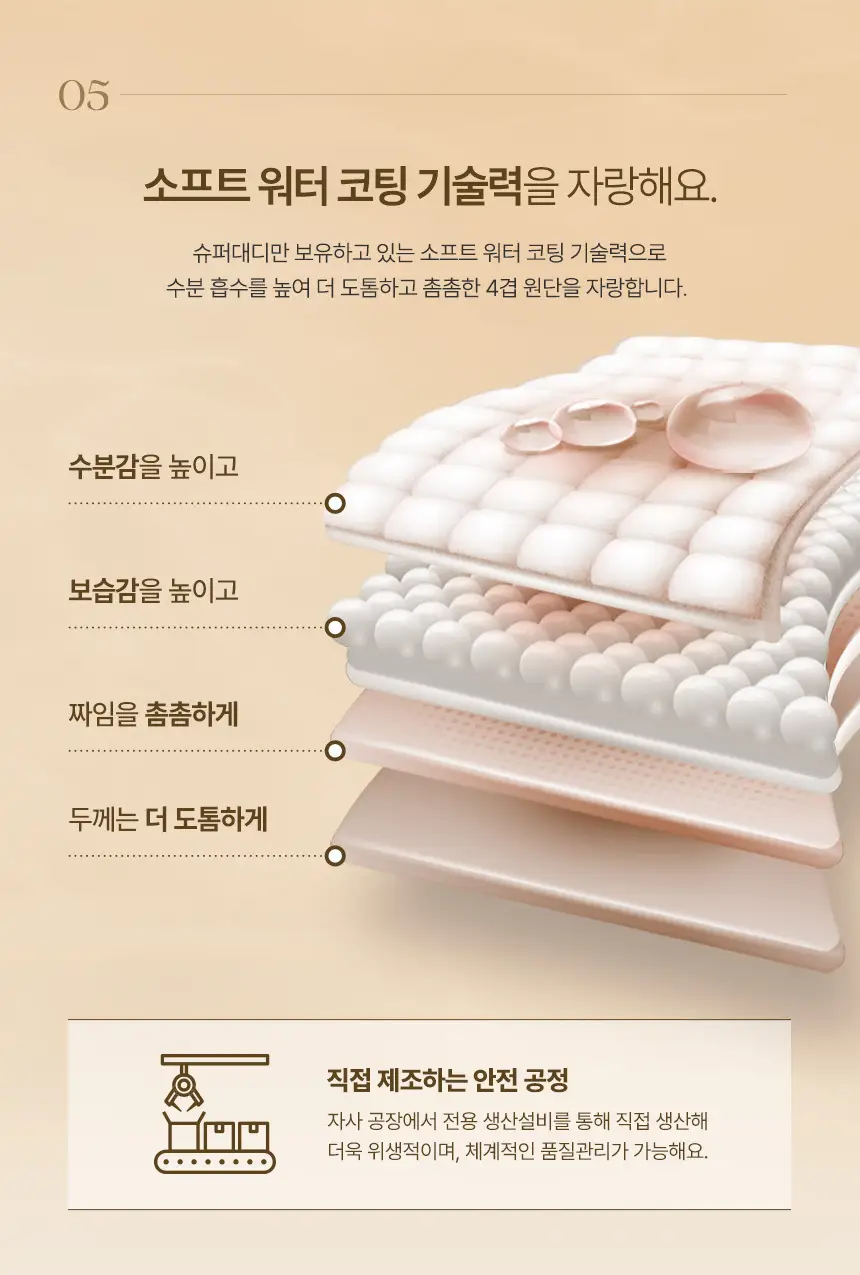슈퍼대디 퓨어 55 물티슈 100매 (1팩/10팩) 상세페이지 6