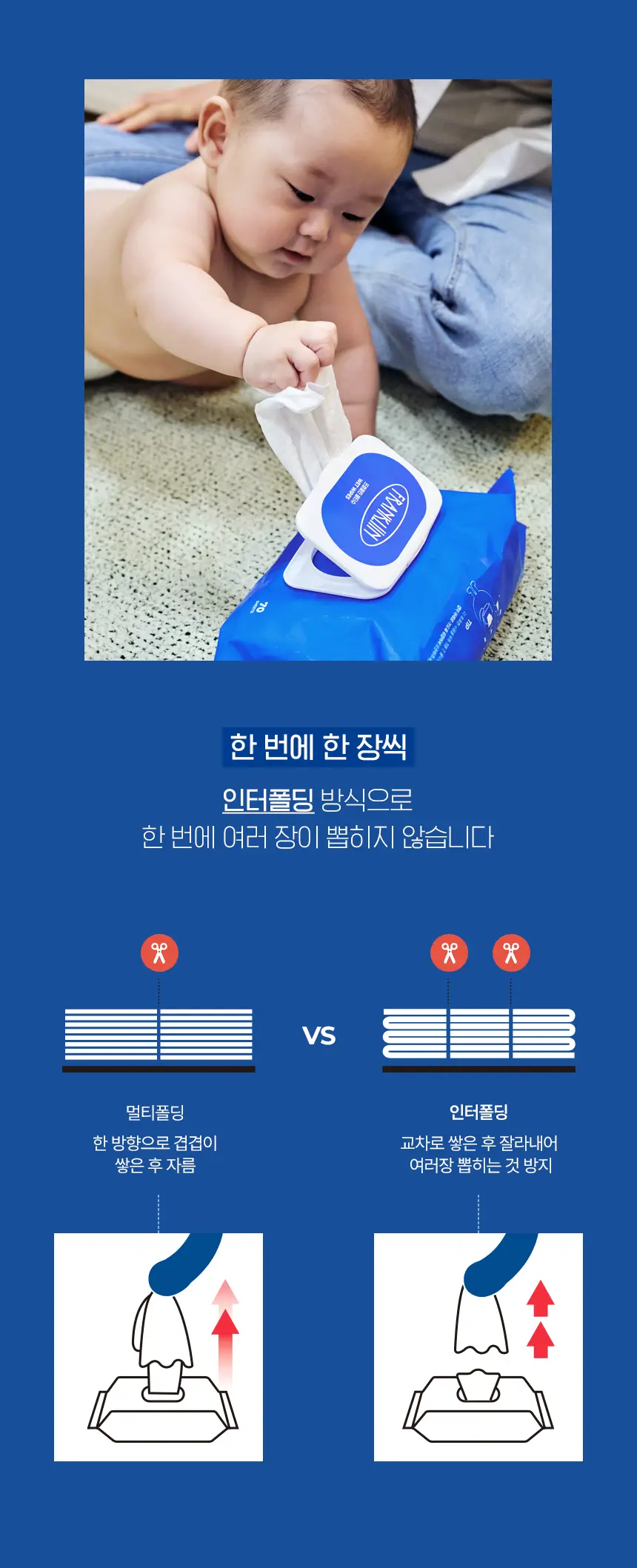 프랭클린 아기 물티슈 캡형 70매 * 10팩 상세페이지 24