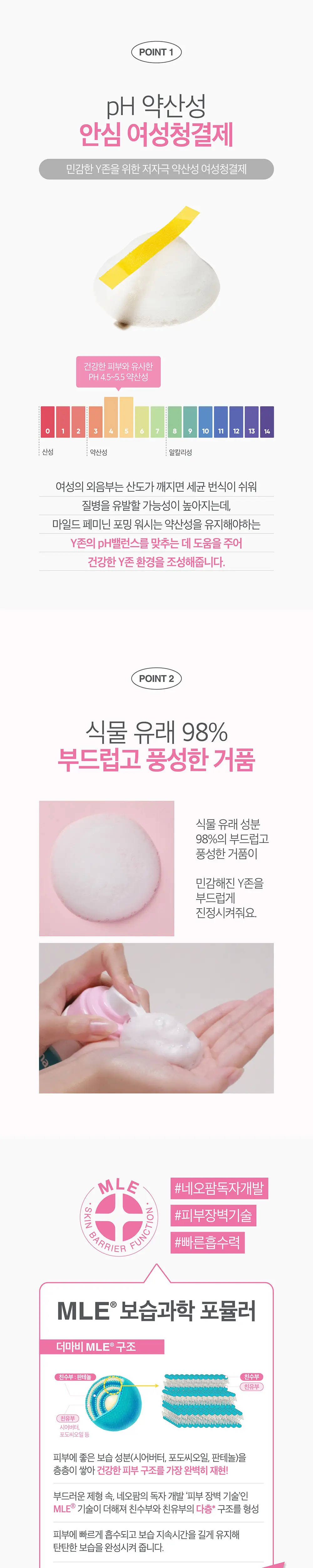 더마비 마일드 페미닌 포밍워시 200ml 상세페이지 2