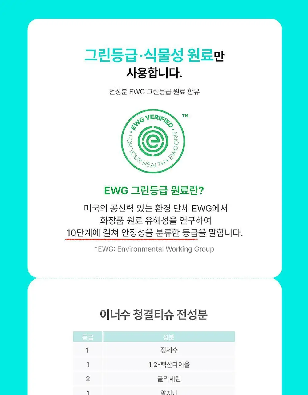 이너수 여성청결티슈 2종 택 1 (10매 / 50매) 상세페이지 4
