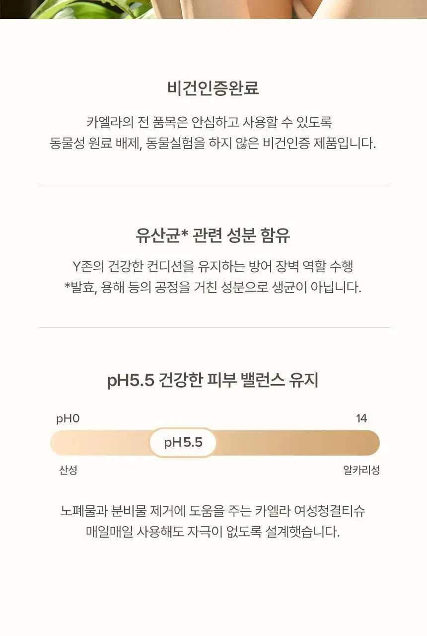 카엘라 락토 다마스크로즈 여성청결티슈 15개입 상세페이지 7