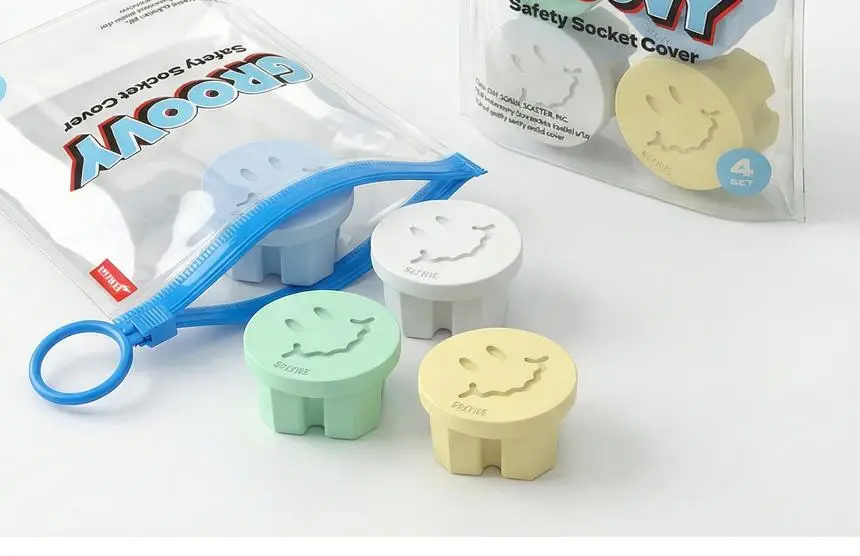 번개표 그루비 콘센트 안전마개 실리콘타입 (4P Mix Color) 상세페이지 4
