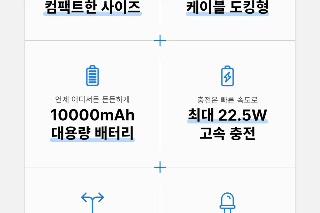 BNS) 도킹형 보조배터리 10000mAh 2종 중 택1 상세페이지 6