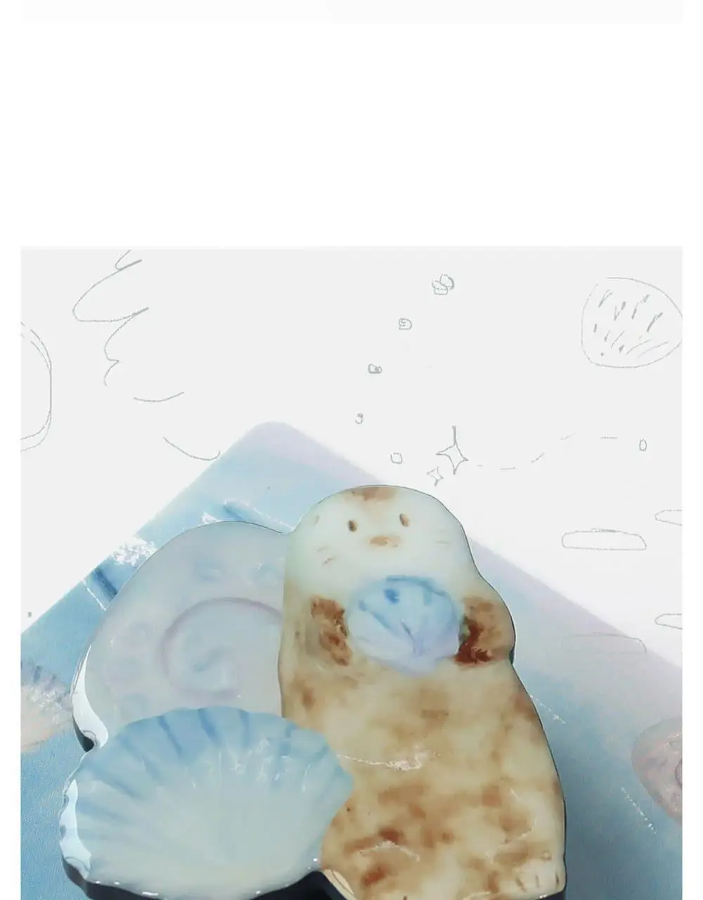 아이 리브 위드 식스 캣츠 바다 유영 그립톡 상세페이지 2