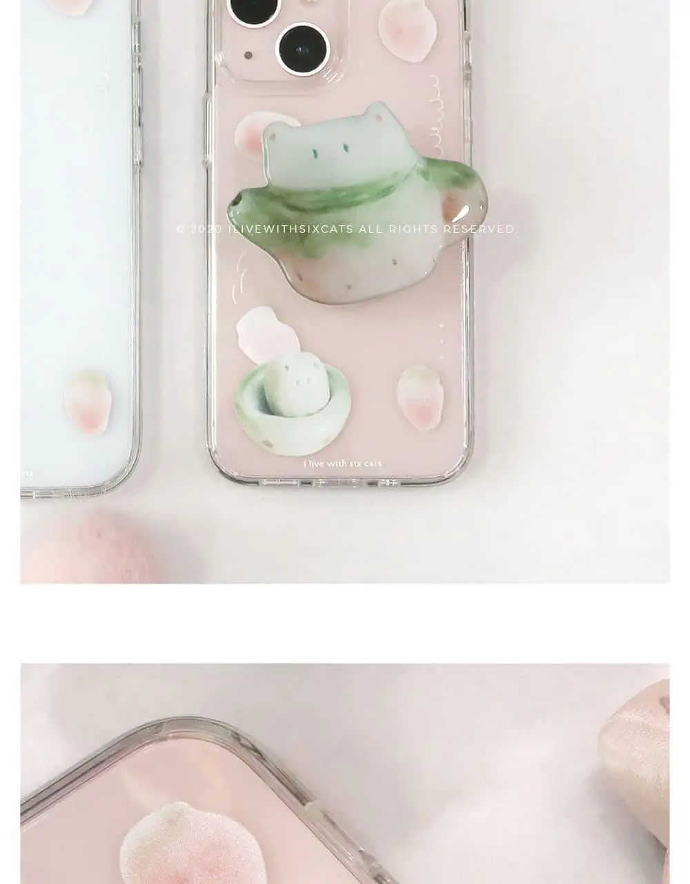 아이 리브 위드 식스 캣츠 Strawberry tea 그립톡 상세페이지 6