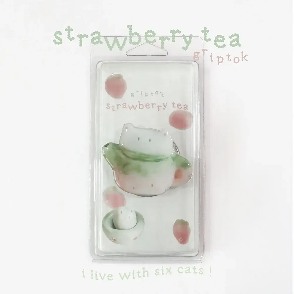 아이 리브 위드 식스 캣츠 Strawberry tea 그립톡