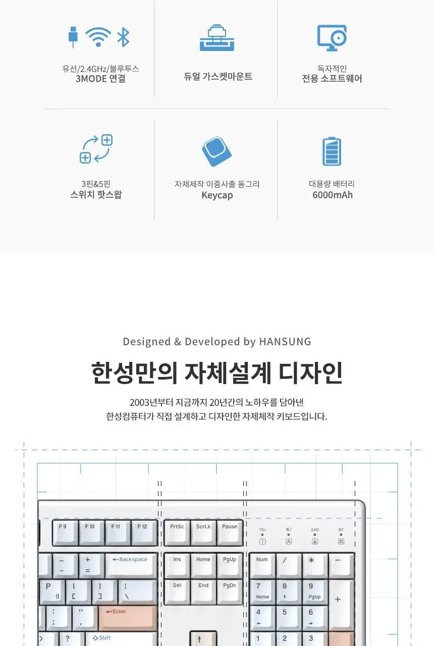 한성컴퓨터 TFG Cloud CF 3모드 듀얼가스켓 저소음 기계식키보드 (코튼캔디) 상세페이지 7