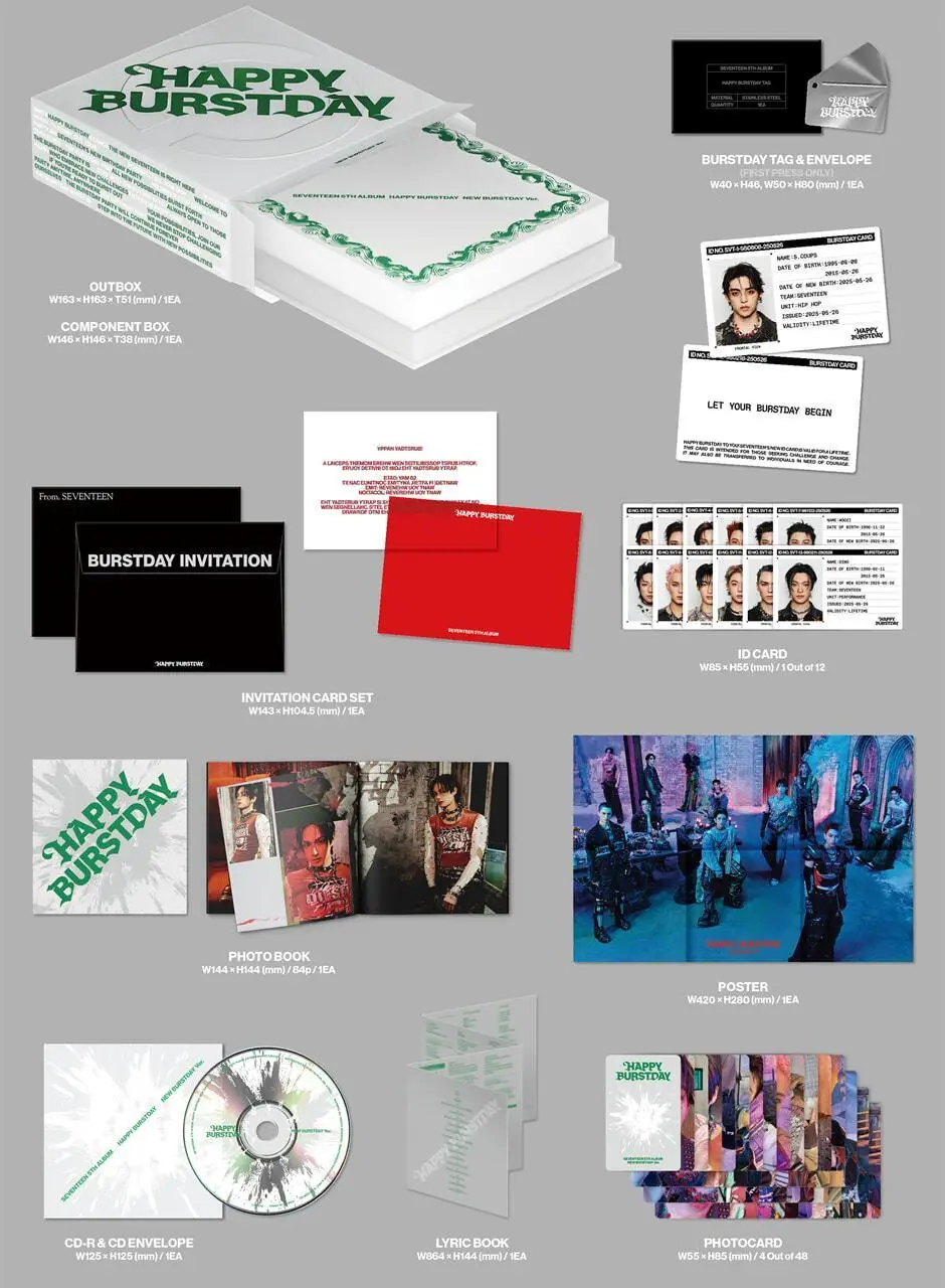 세븐틴 SEVENTEEN 5th Album HAPPY BURSTDAY 상세페이지 4