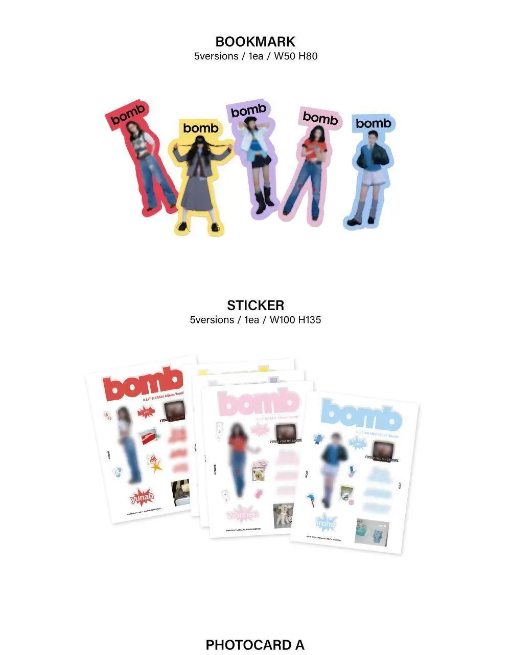아일릿(ILLIT) 3rd Mini Album bomb (GLLIT ver.) (5종 SET) 상세페이지 5