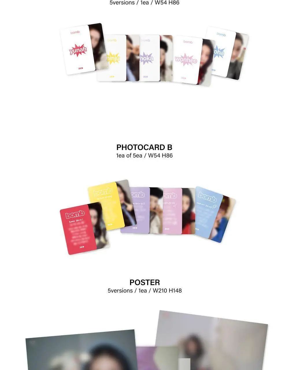 아일릿(ILLIT) 3rd Mini Album bomb (GLLIT ver.) (5종 SET) 상세페이지 6