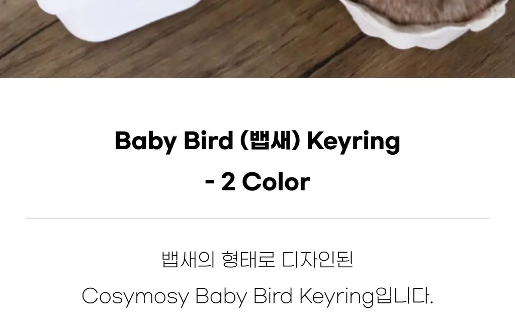 코지모지 Baby Bird 뱁새 키링 2종 택1 상세페이지 4