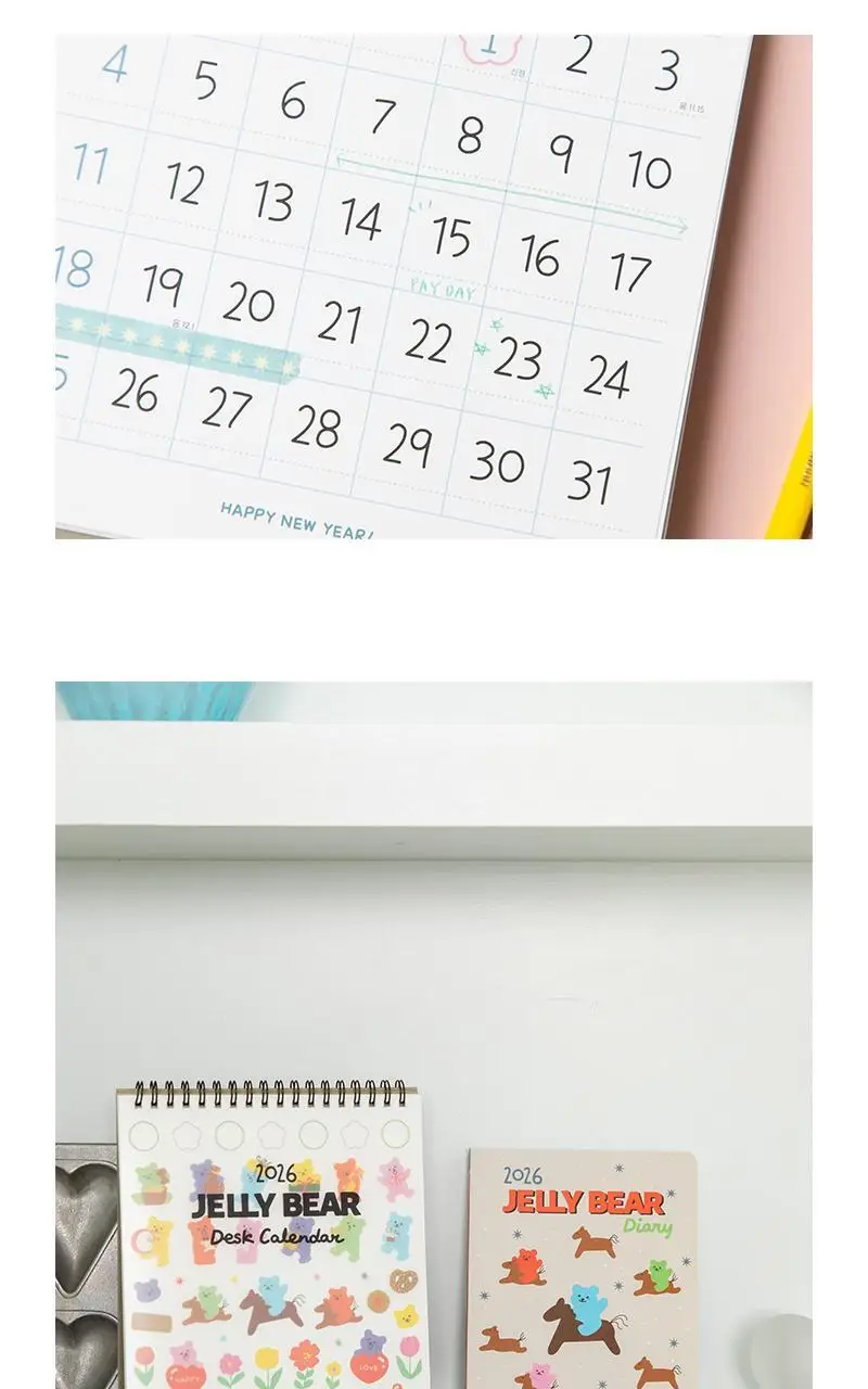 데일리라이크 2026 젤리 베어 데스크 캘린더 상세페이지 7