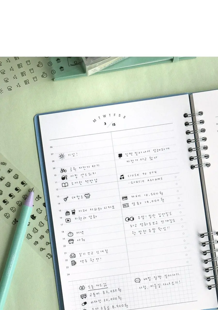두들 다이어리 키스컷 테이프 스티커 상세페이지 17