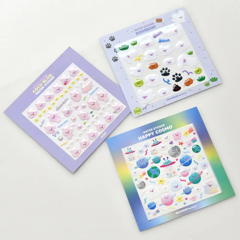 리코더팩토리 WATER STICKER Vol.1 3type