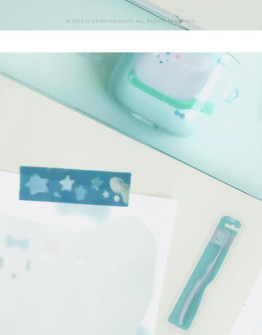 아이 리브 위드 식스 캣츠 강아지 칫솔 스티커 상세페이지 6