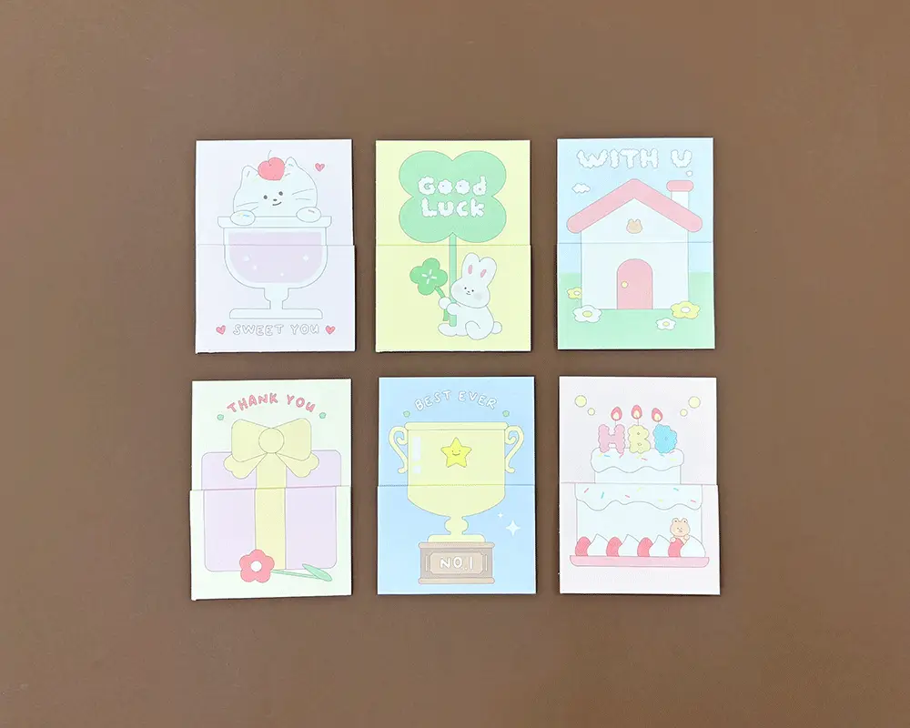 오첵 롱롱 메세지 카드 미니 편지지 세트 상세페이지 4