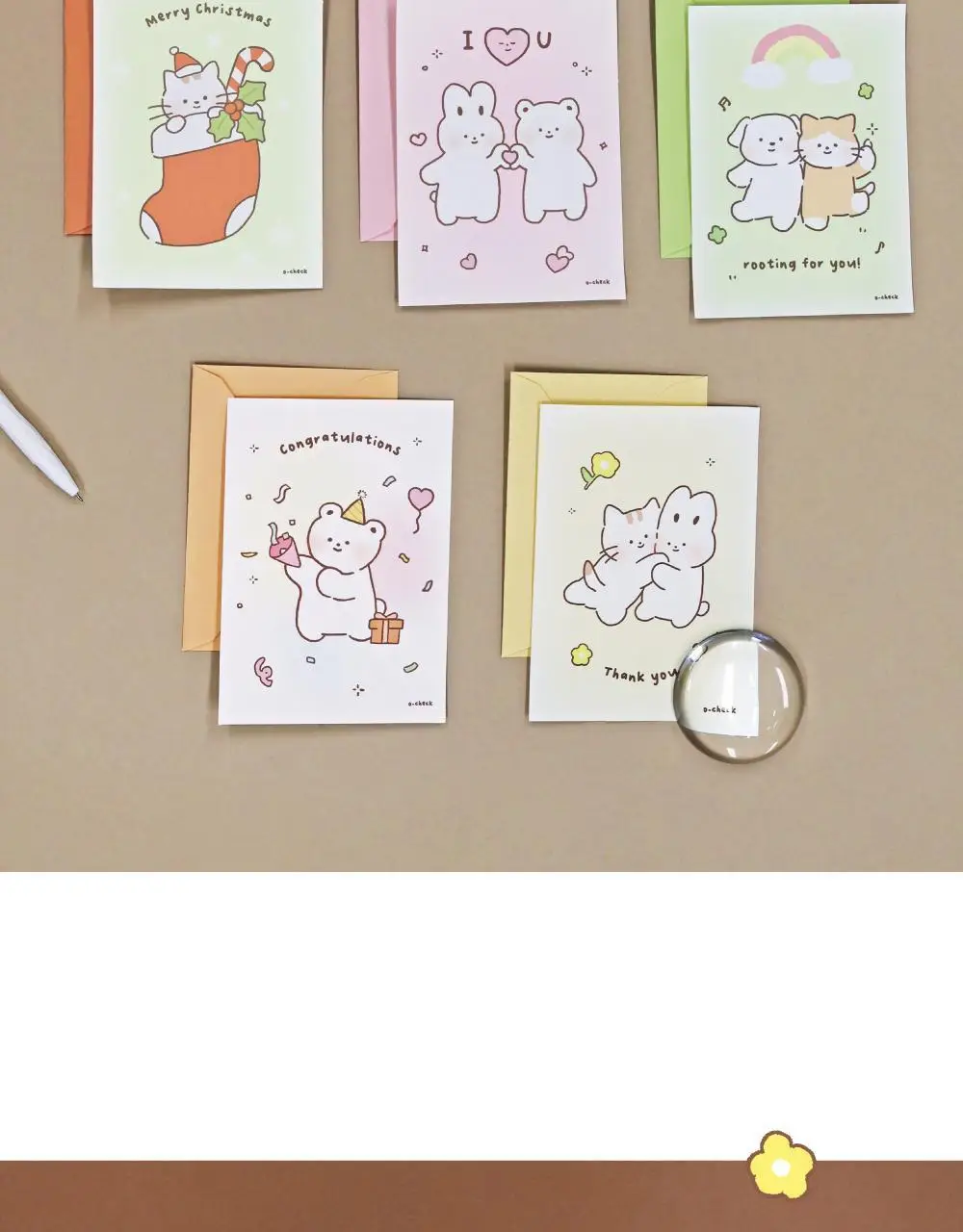오첵 마음따뜻 귀여운 미니 편지지세트 상세페이지 6