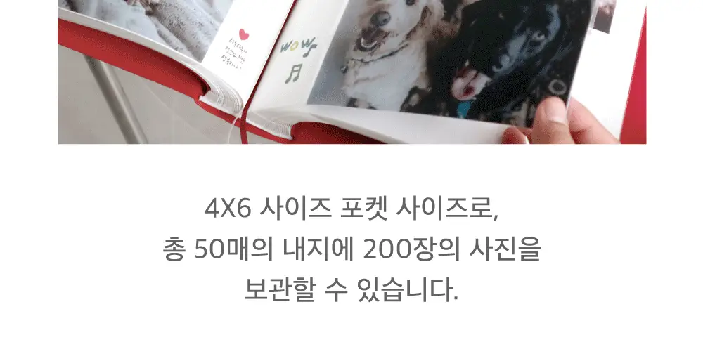오첵 기본형 4x6 포켓식 포토앨범 200매 앨범 (10종 택1) 상세페이지 5