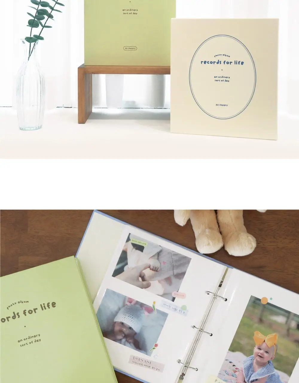 오첵 중형 바인더 접착식 사진앨범 포토북 콜렉트북 폴라로이드 상세페이지 7