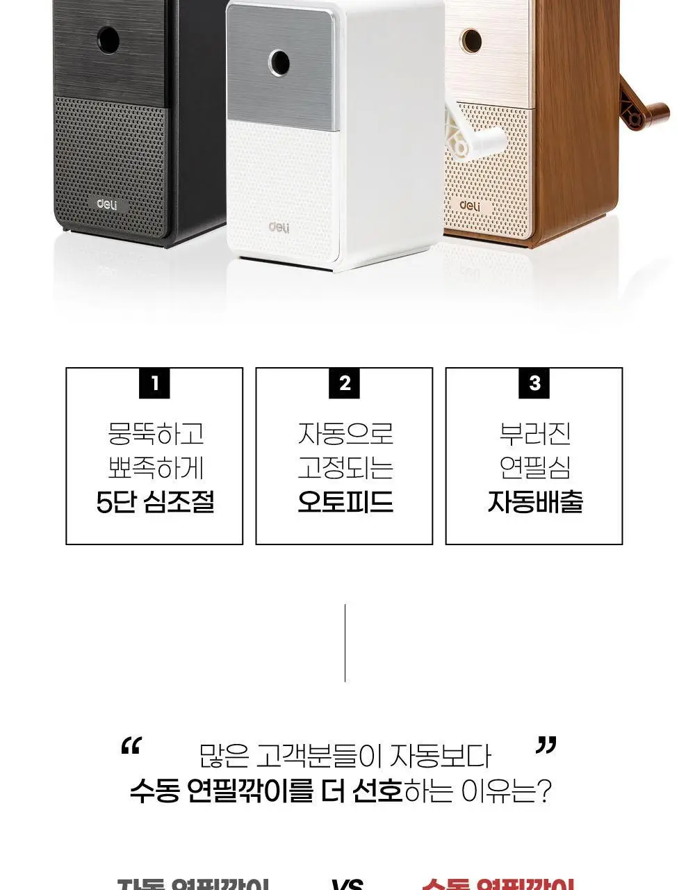 델리 레트로 스피커 모양 5단 심조절 연필깎이 상세페이지 8