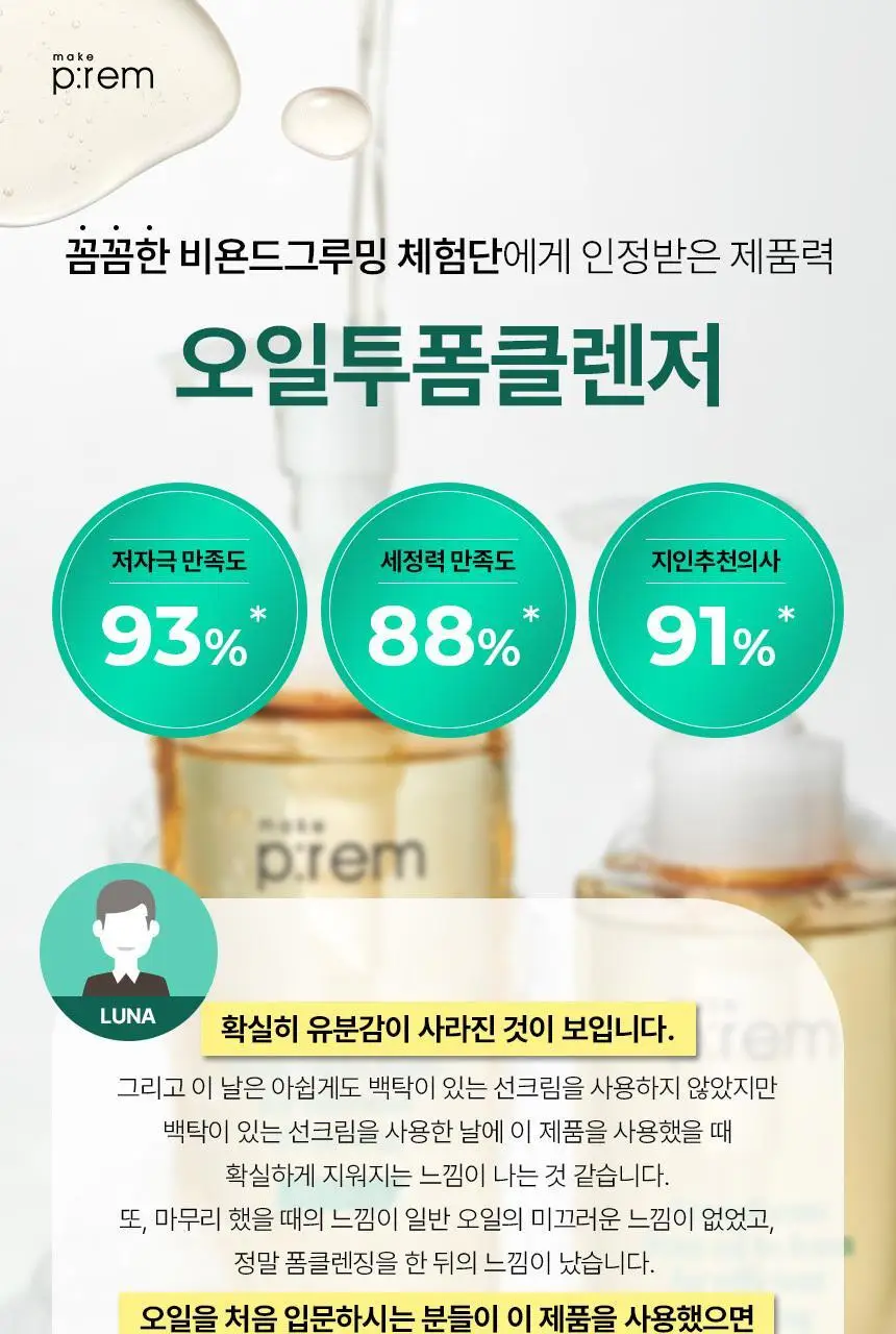 메이크프렘 세이프 미 오일 투 폼 클렌저 기획 (200ml+50ml) 상세페이지 4