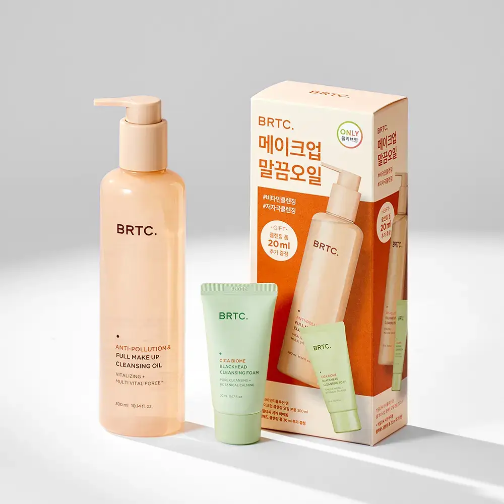 BRTC 안티폴루션 앤 풀메이크업 클렌징오일 300ml 기획 (+ 폼 20ml 증정)