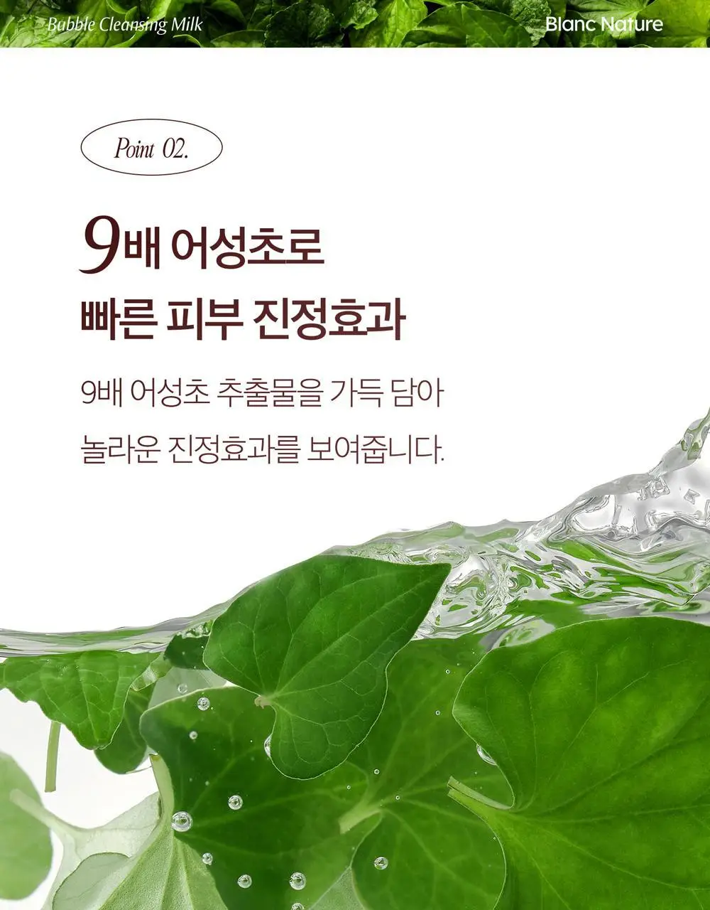 블랑네이처 9배 어성초 버블 클렌징 밀크 150ml 기획 (+30ml) 상세페이지 32