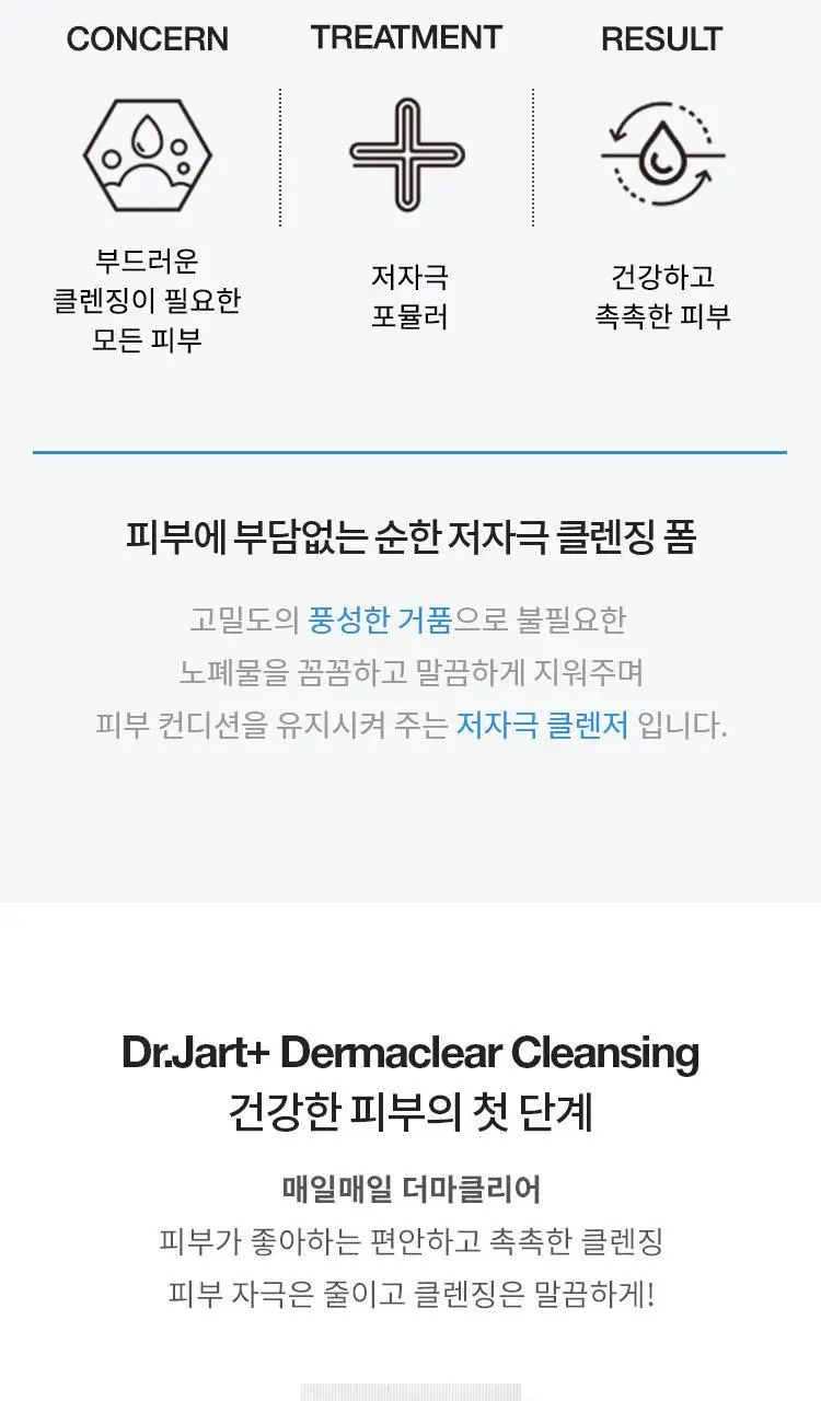 닥터자르트 더마클리어 클렌징폼 120ml 상세페이지 2