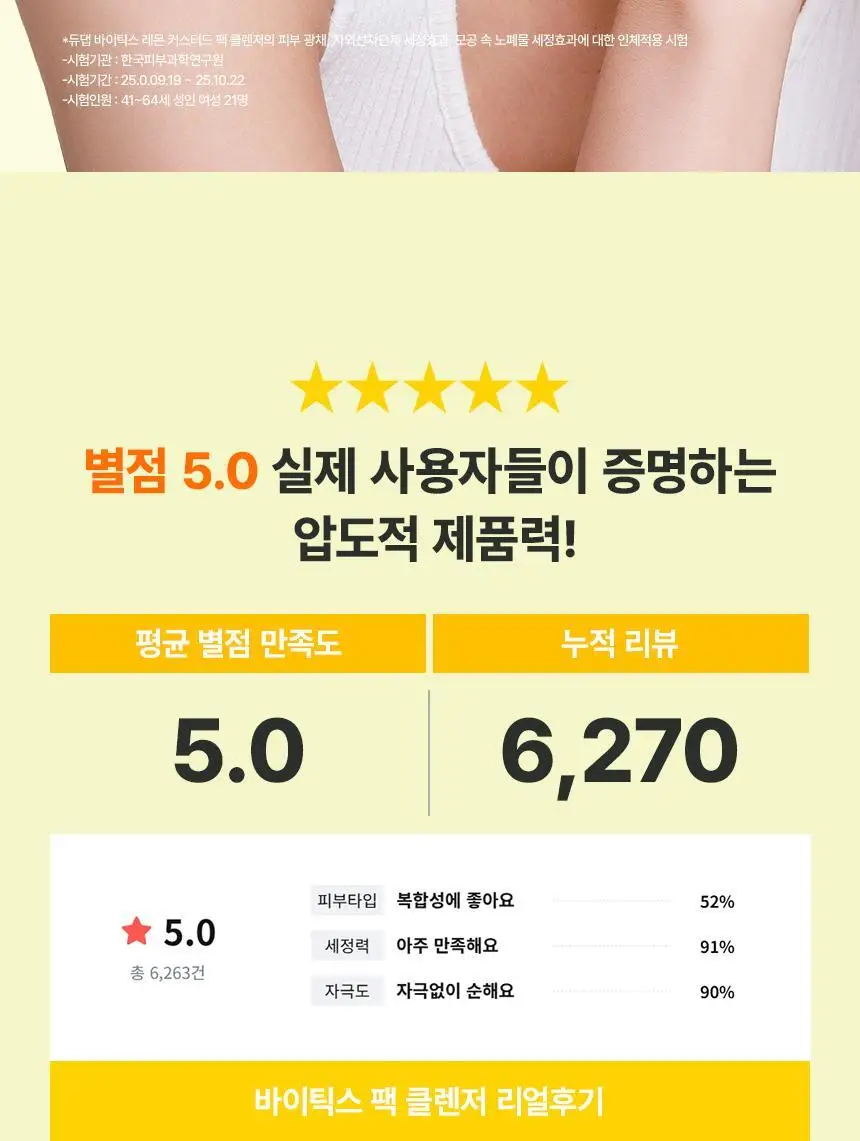 듀댑 요거트팩 클렌저 150ml+15ml 3종 (시카티/듀톡스/레몬 커스터드) 상세페이지 11