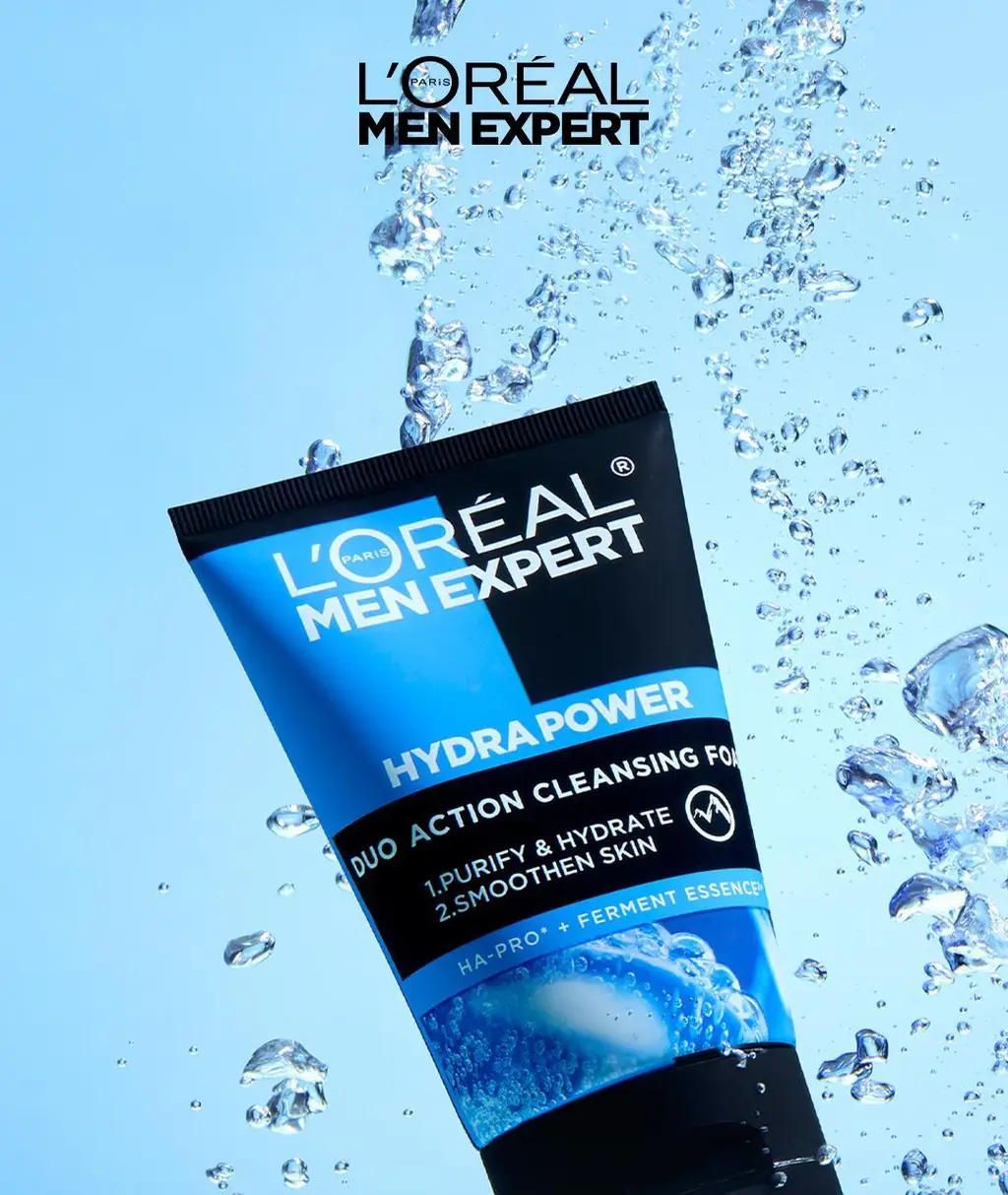 로레알파리 맨 이드라파워 아쿠아 클렌징폼 100ml 상세페이지 1
